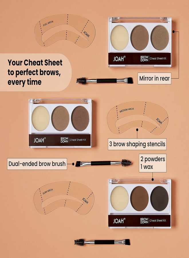 JOAH Beauty Brow Down Cheat Sheet Eyebrow Kit_Soft Brown - Image 2